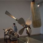 Boys in a museum of history of dirigible.