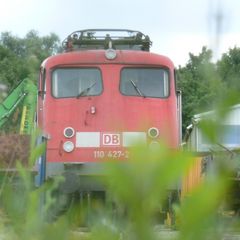 BR 110-427 erreicht ihren letzten Bahnhof.