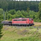 BR 151 088 als Schublok im Frankenwald (05.07.2019)