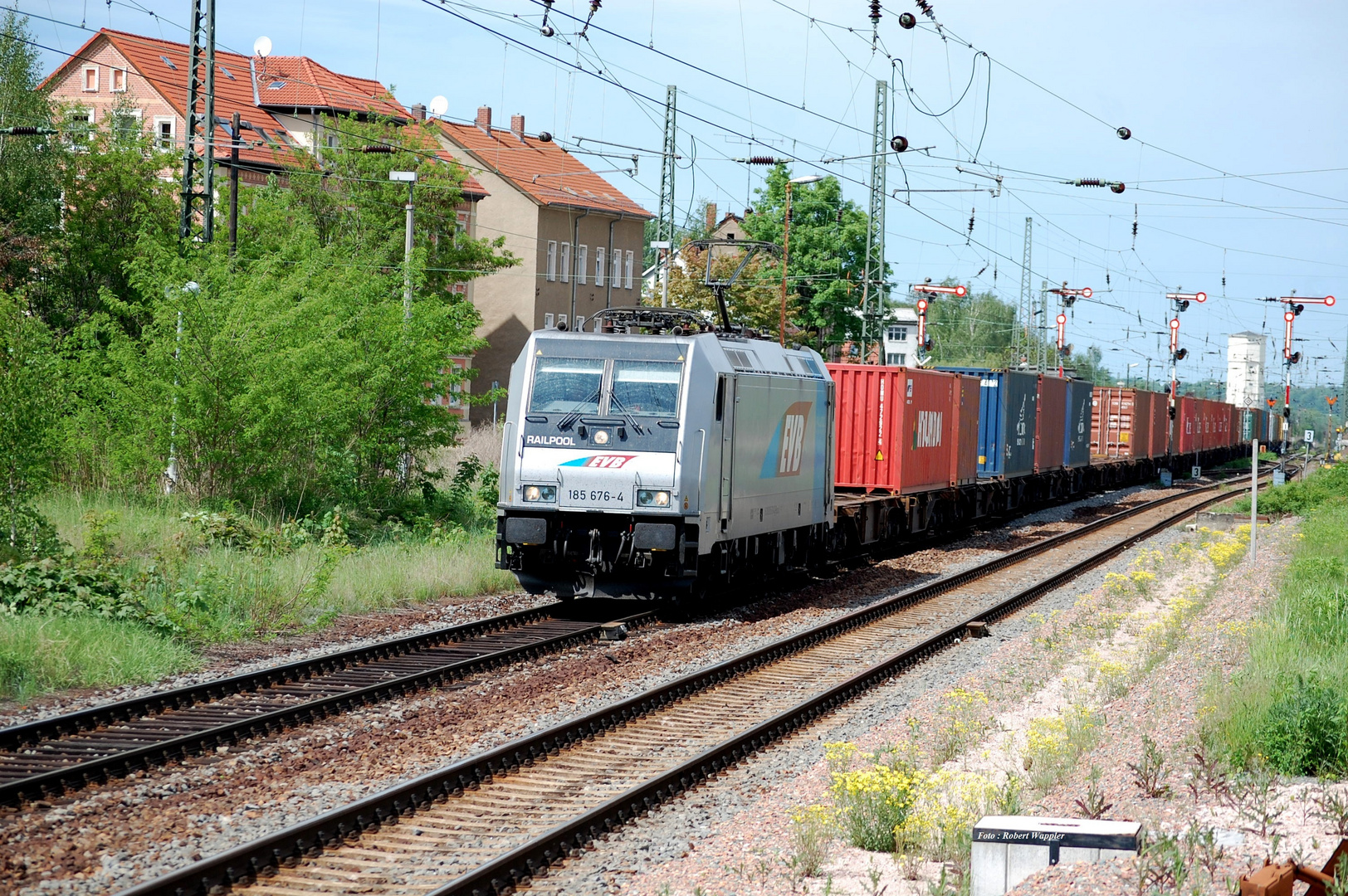 BR 185 676-4 Containerzug in Altenburg