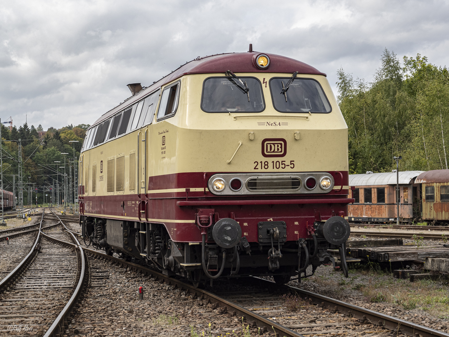 BR 218 105-5 Führerstandsfahrt