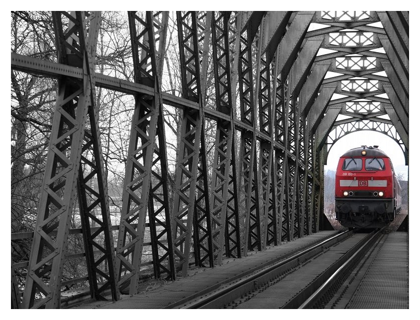 BR 218 auf der Argenbrücke ( Bodensee )