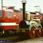 BR 243 924-8 und Saxonia in Radbeul-Ost am 25. August 1989