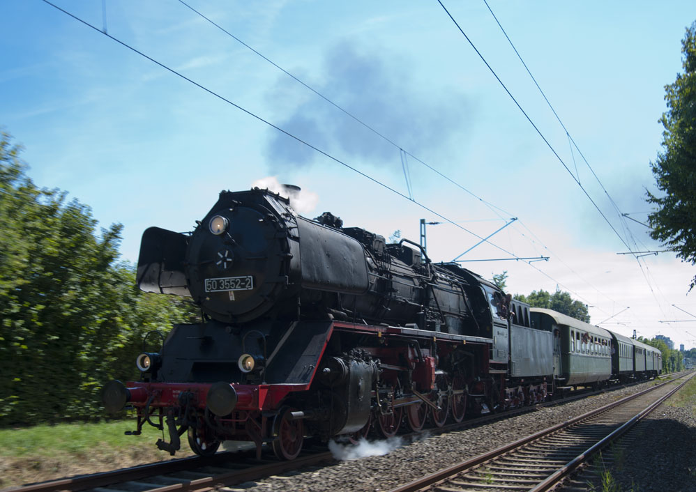 BR 50 3552-2 auf dem Weg von Frankfurt Höchst nach Bad Nauheim