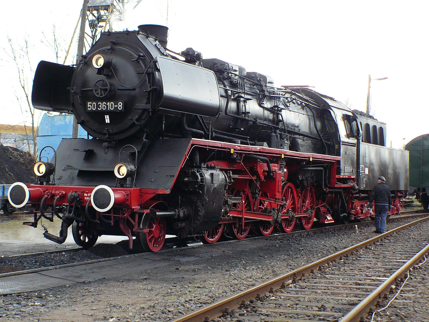 BR 50 3610 am 29.03.2010 im Bw.Leipzig-Plagwitz