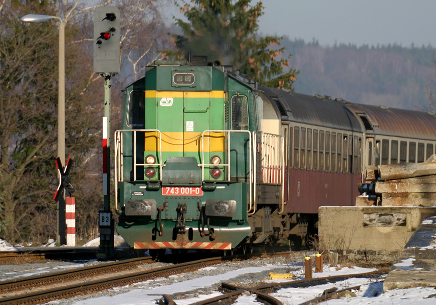 BR 743 der CD - Bahnhof Großschönau