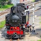 BR 99 787 beim Wasserfassen in Oybin