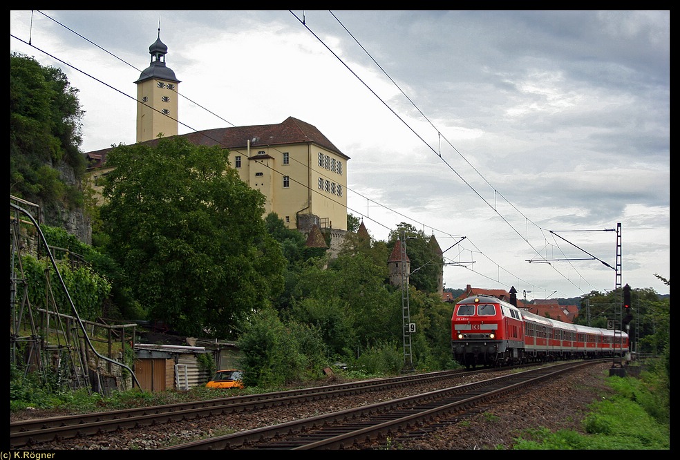 Br218 im Neckartal bei Gundelsheim