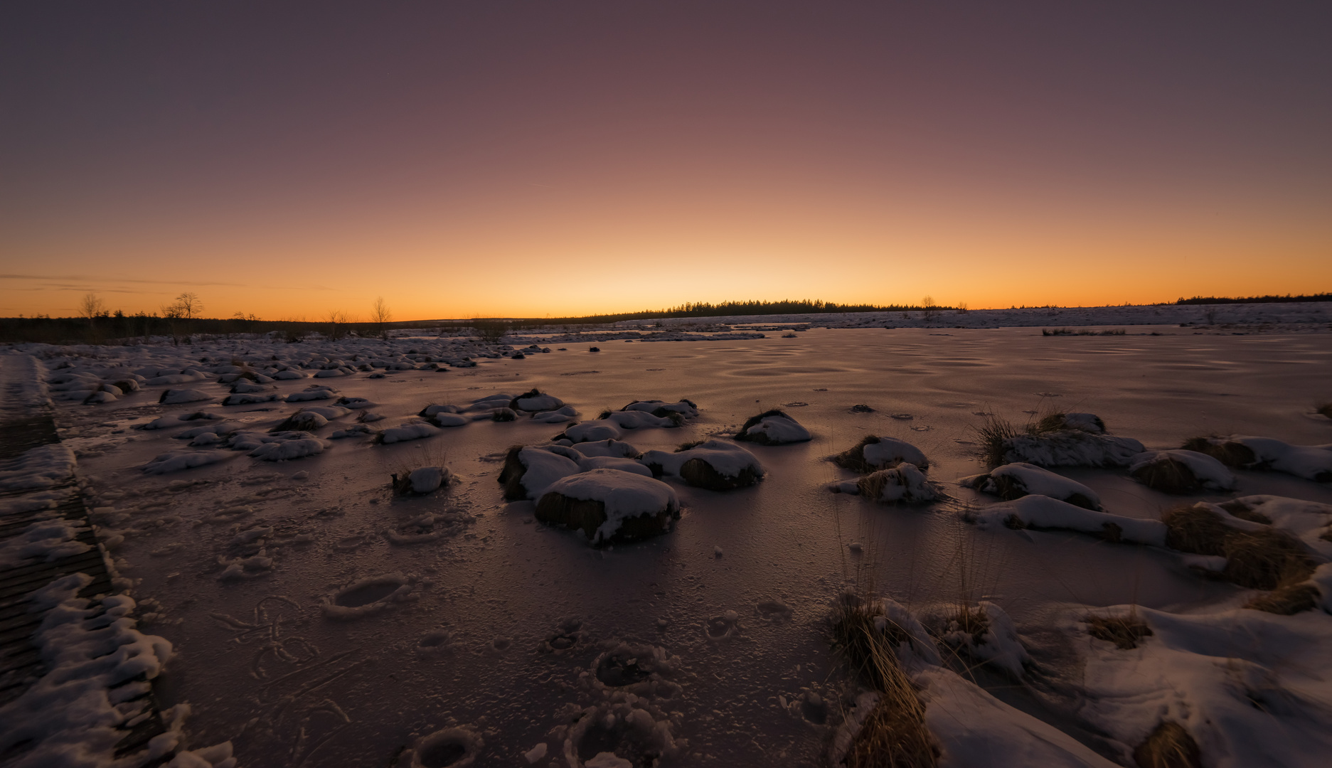 Brackvenn winter sunset