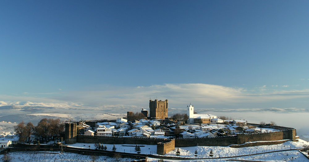 Braganza Castle with snow