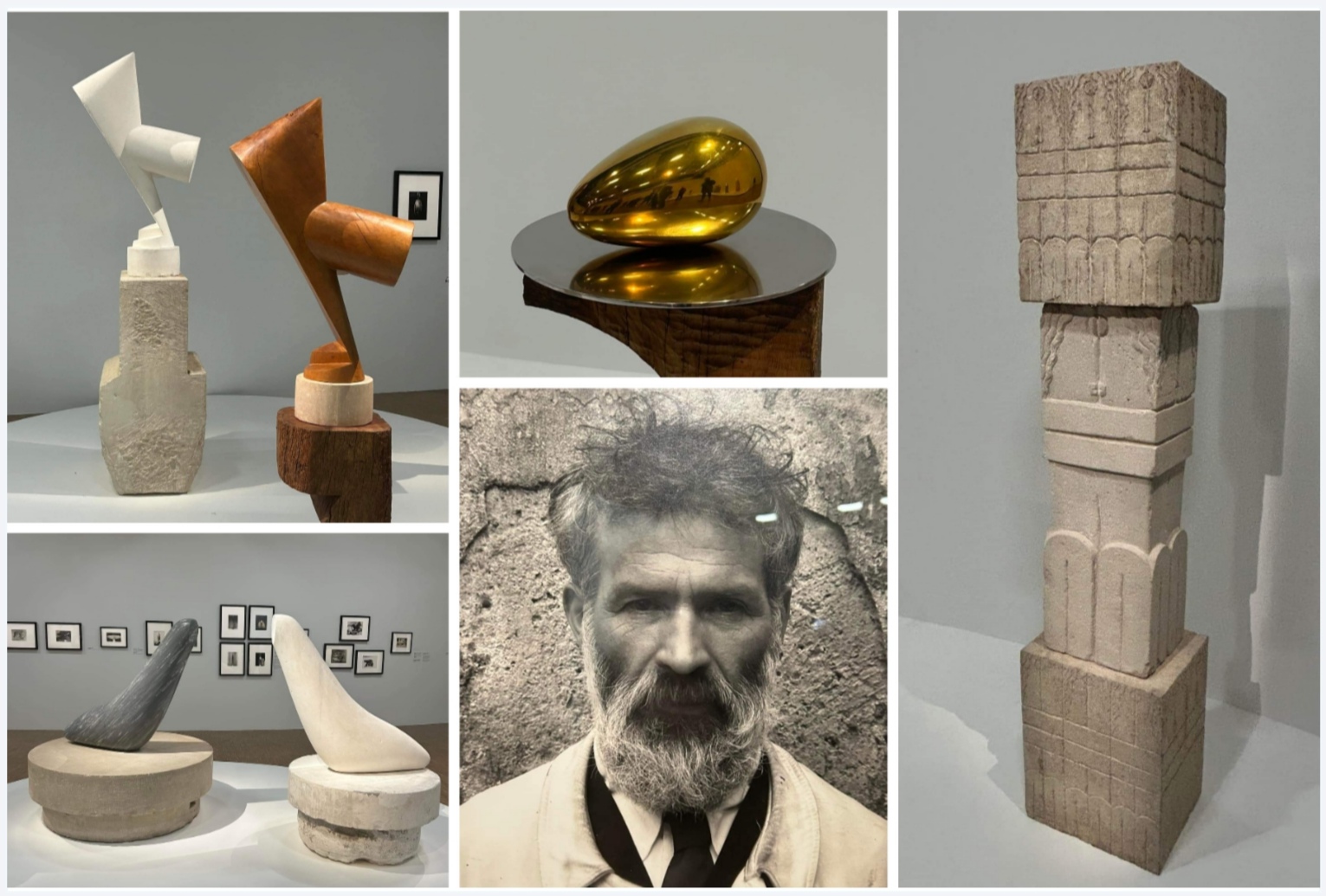 Brancusi Sculptures, Centre Pompidou, Paris, France 