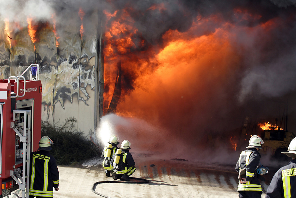 Brand einer Werkstatt