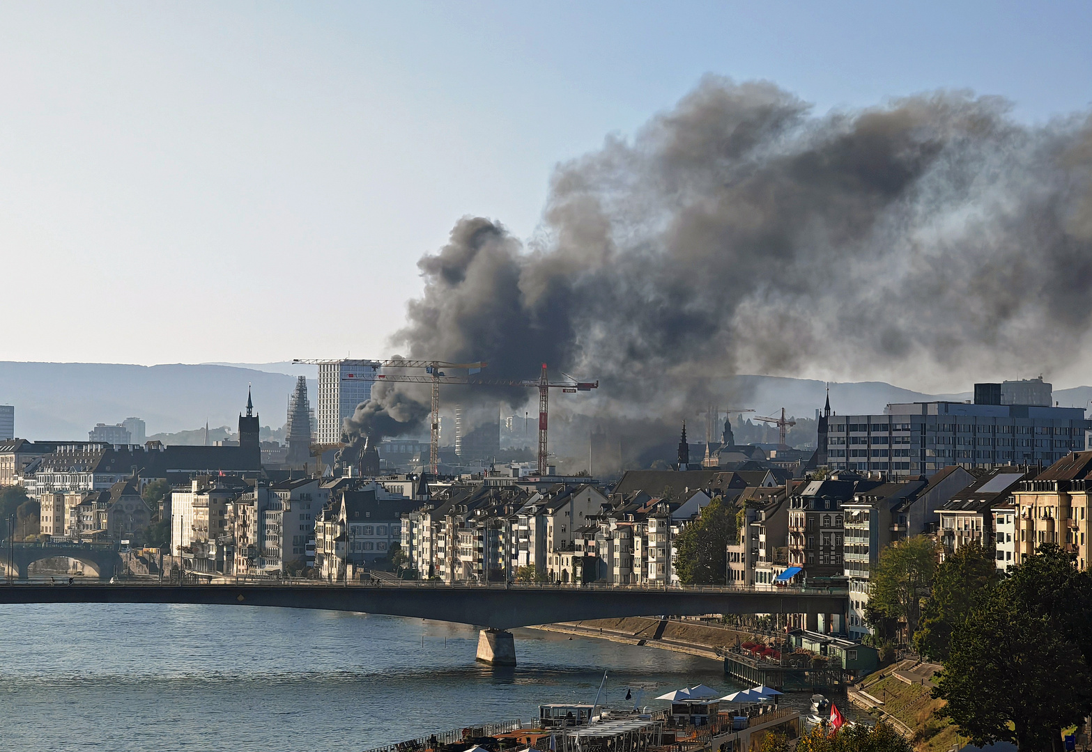 Brand in der Basler Innenstadt