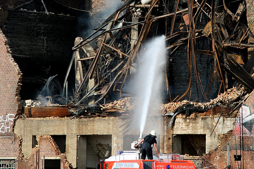 Brand in der Roggenmühle Lehndorf