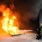 Brandbekämpfung mit Feuerlöscher