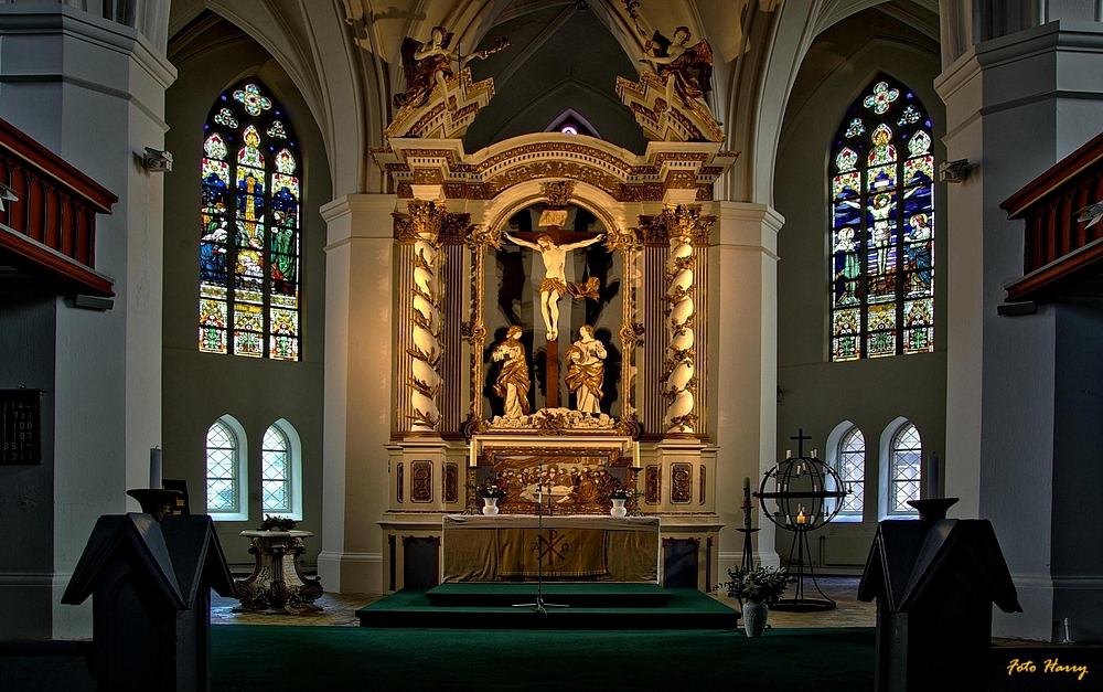 Brandenburger Kirchen,- Blick in die St.Jacobi Kirche in Nauen.