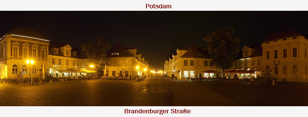 Brandenburger Straße bei Nacht