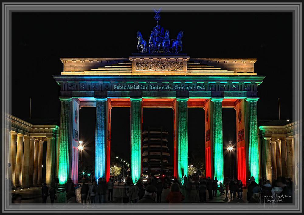 Brandenburger Tor bei Festival of Lights 2009