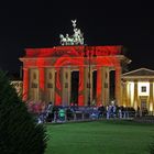 Brandenburger Tor beim Festval of Lights 2014 mit Rose.