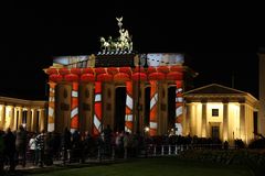 Brandenburger Tor in Berlin beim Festival of Lights 2015