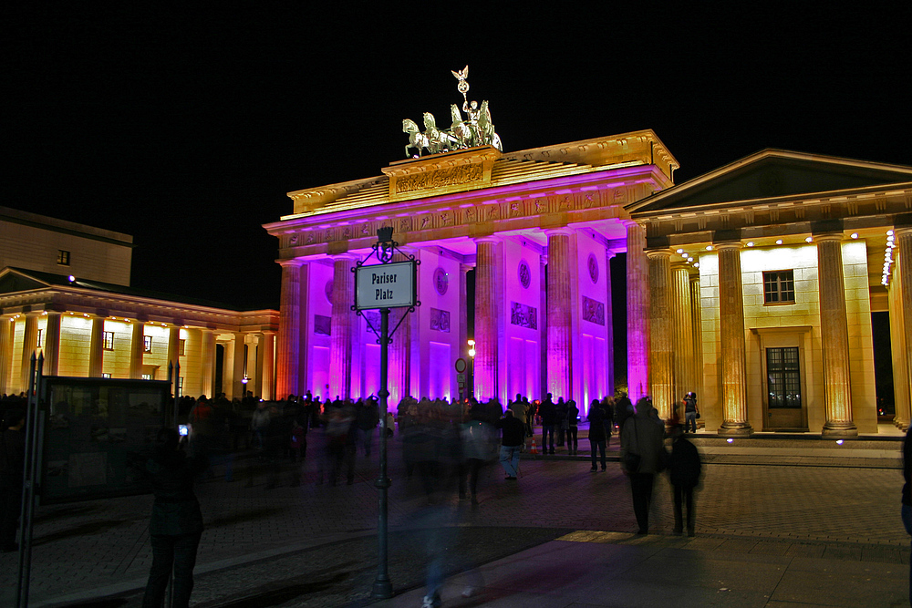 Brandenburger Tor in Berlin beim Festival of Lights.