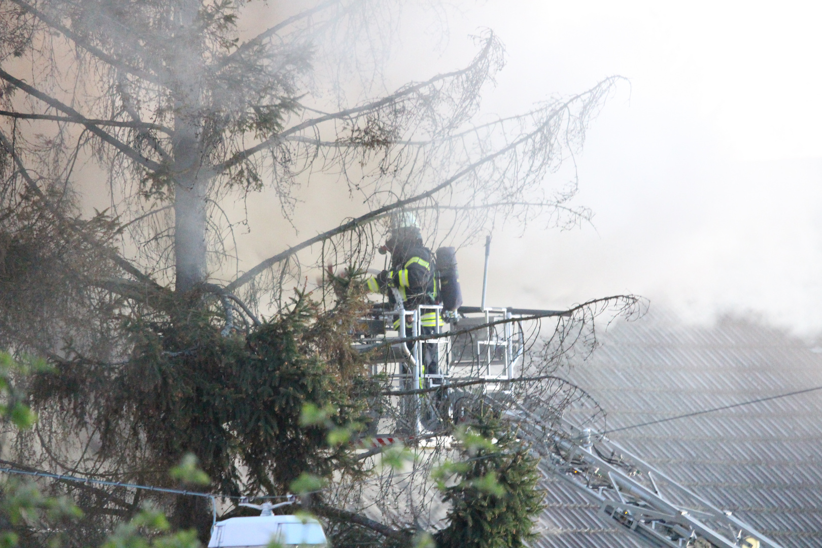 Brandlöschung in Wiesbaden