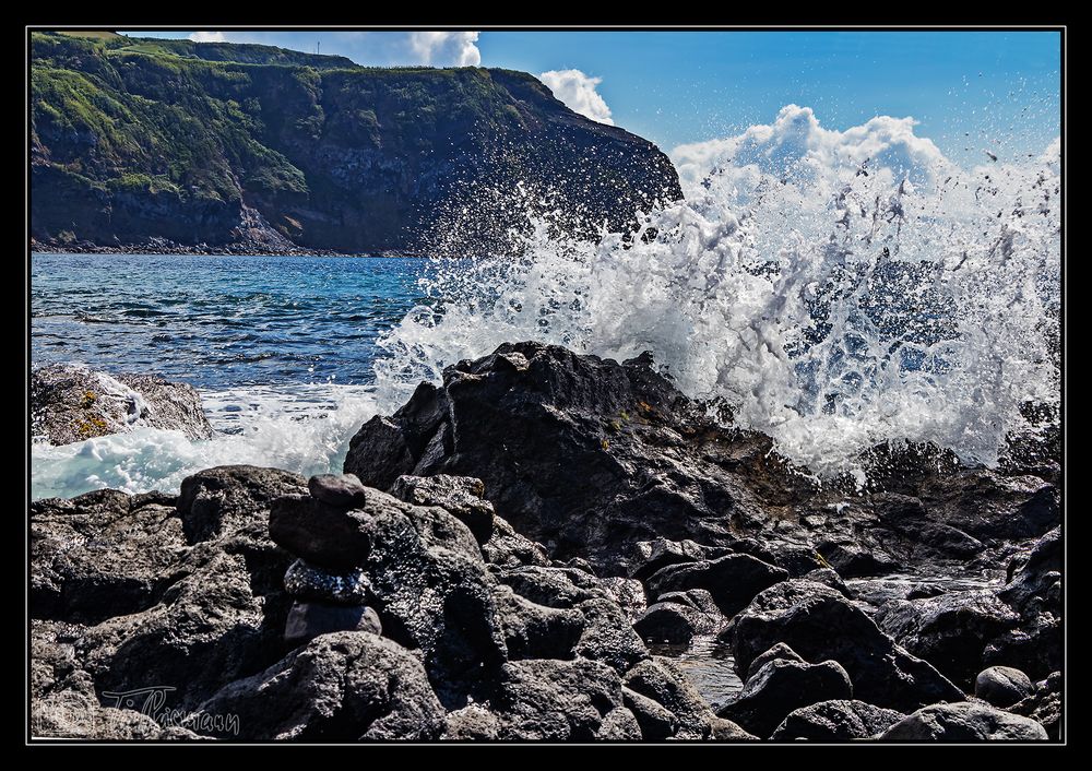 Brandung am Praia de Mosteiros