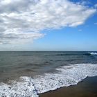 Brandung am Strand von Maspalomas, Gran Canaria ...