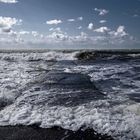 Brandung an Buhne auf Borkum