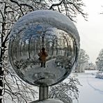 Branitzer Park bei Cottbus: Blick vom Kugelberg aus das Schloss