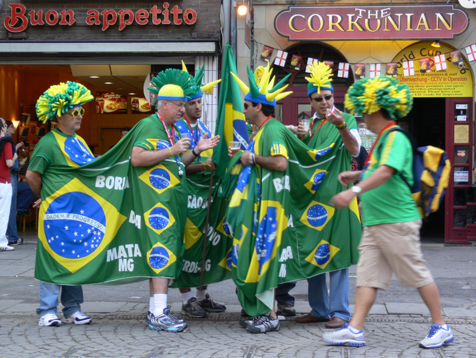 Brasilien Fußball-Fans in Köln