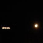 Brasov, Romania - full moon at midnight