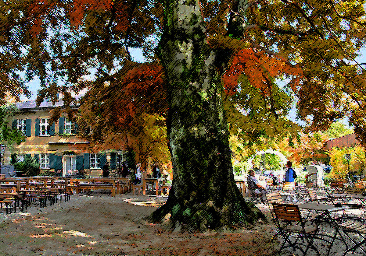 Brasserie en automne