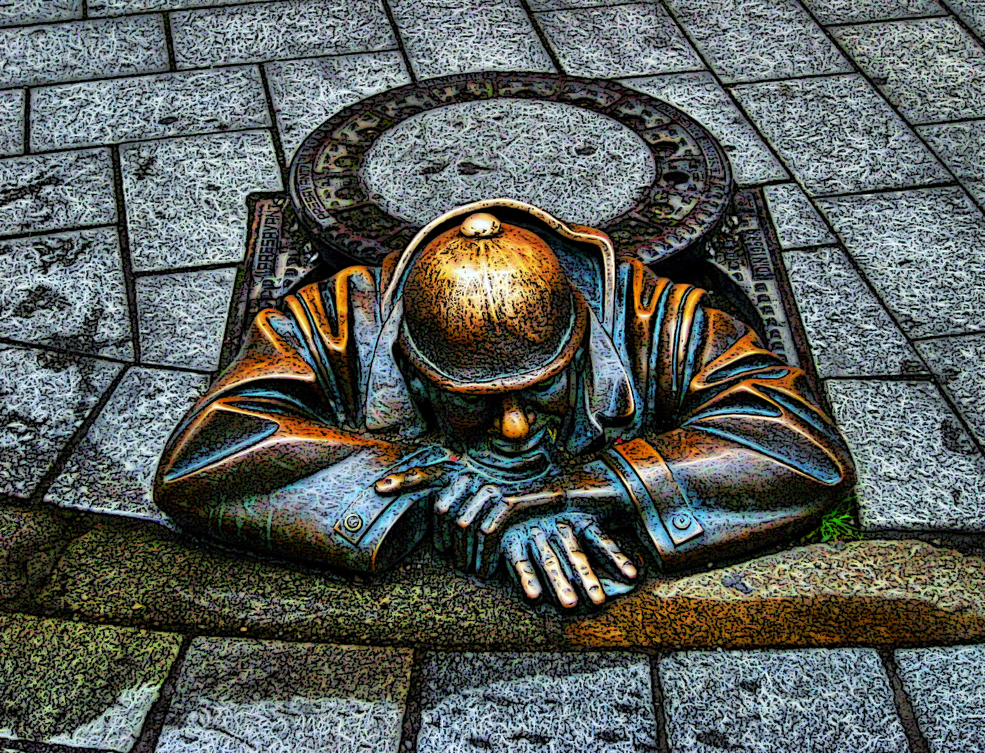 Bratislava - escultura al carrer - Eslovàquia