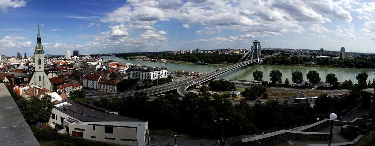 Bratislava von der Burg aus Fotografiert