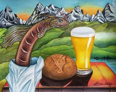 Bratwurst, Brötchen und Bier