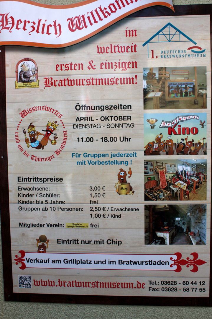 Bratwurstmuseum - die Preise