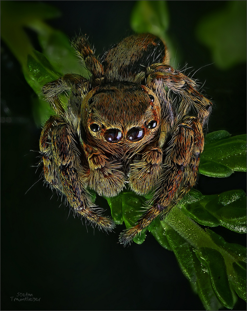 braune Springspinne 