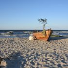 Braunes Boot auf Usedom