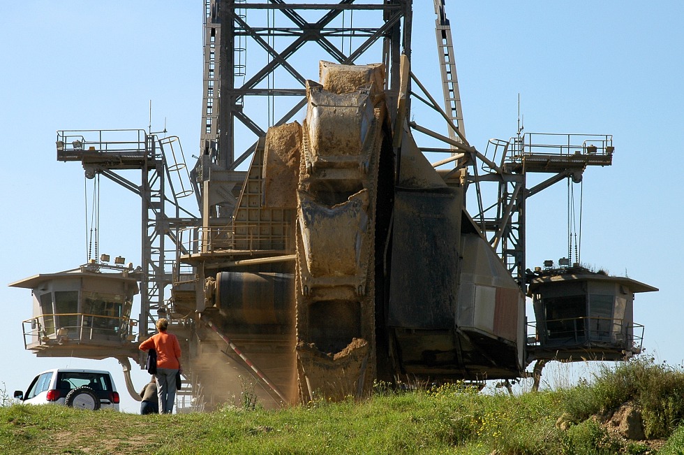 Braunkohlebagger und seine Dimensionen