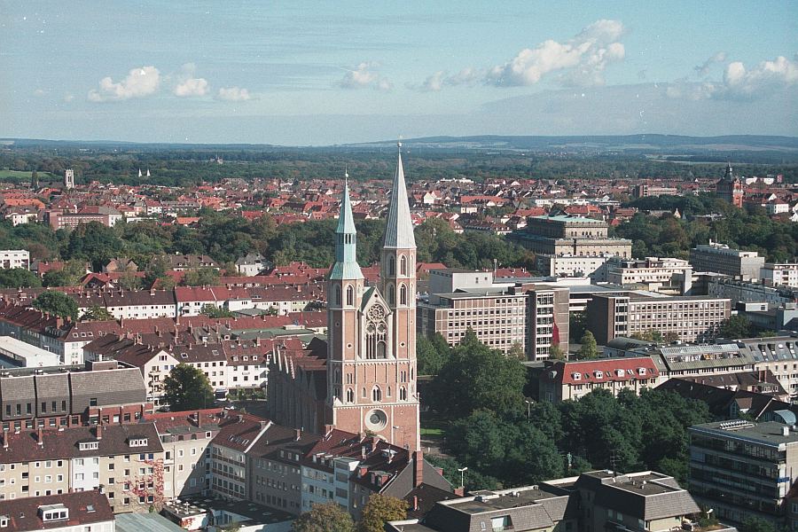 Braunschweig, Blick von der Andreaskirche nach Südosten