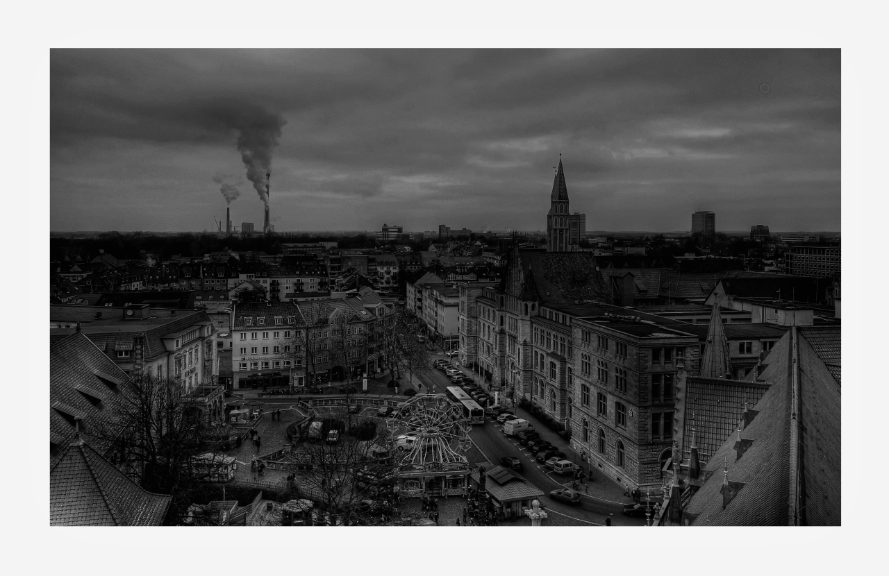 Braunschweig-City " Blick vom Rathausturm, auf die Dächer von Braunschweig "