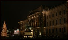 Braunschweiger Schloss mit Weihnachtsbaum