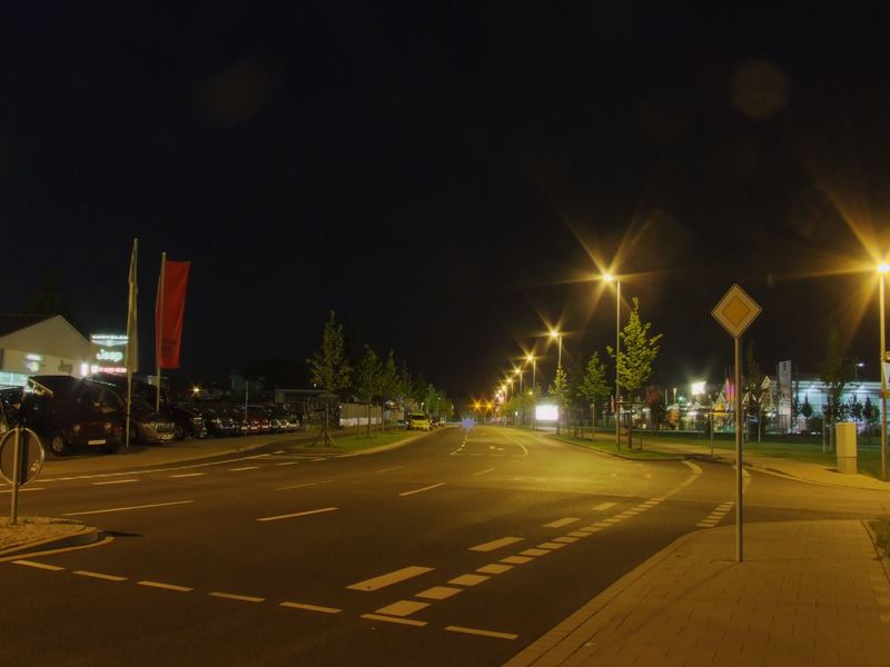 Braunschweigs Straßen bei Nacht