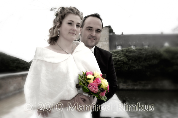 Brautpaar auf Schloss Lembeck