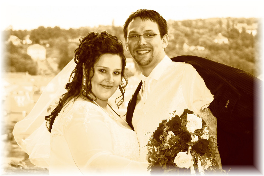 Brautpaar mit Hintergrund Meißen