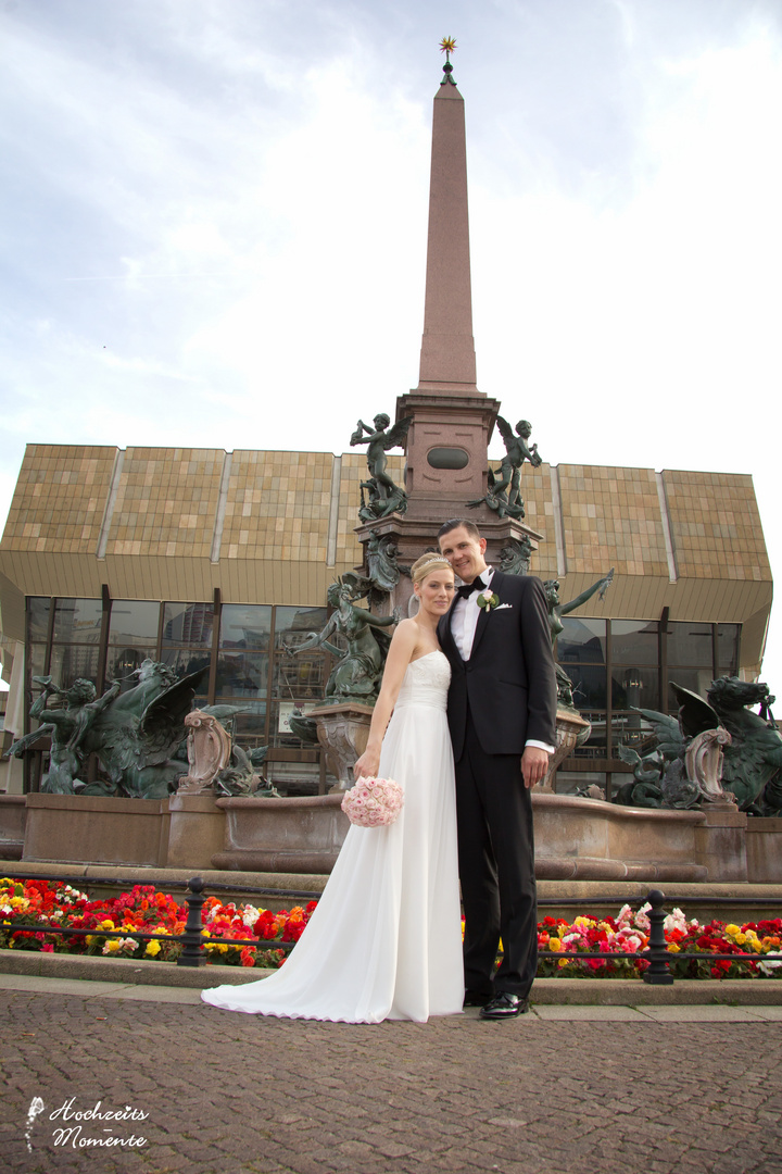 Brautpaarfotoshooting in der Leipziger Innenstadt