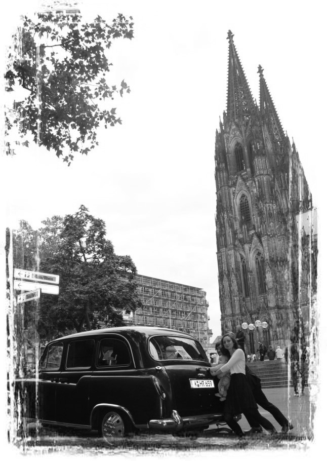 Brautwagenpanne am Kölner Dom