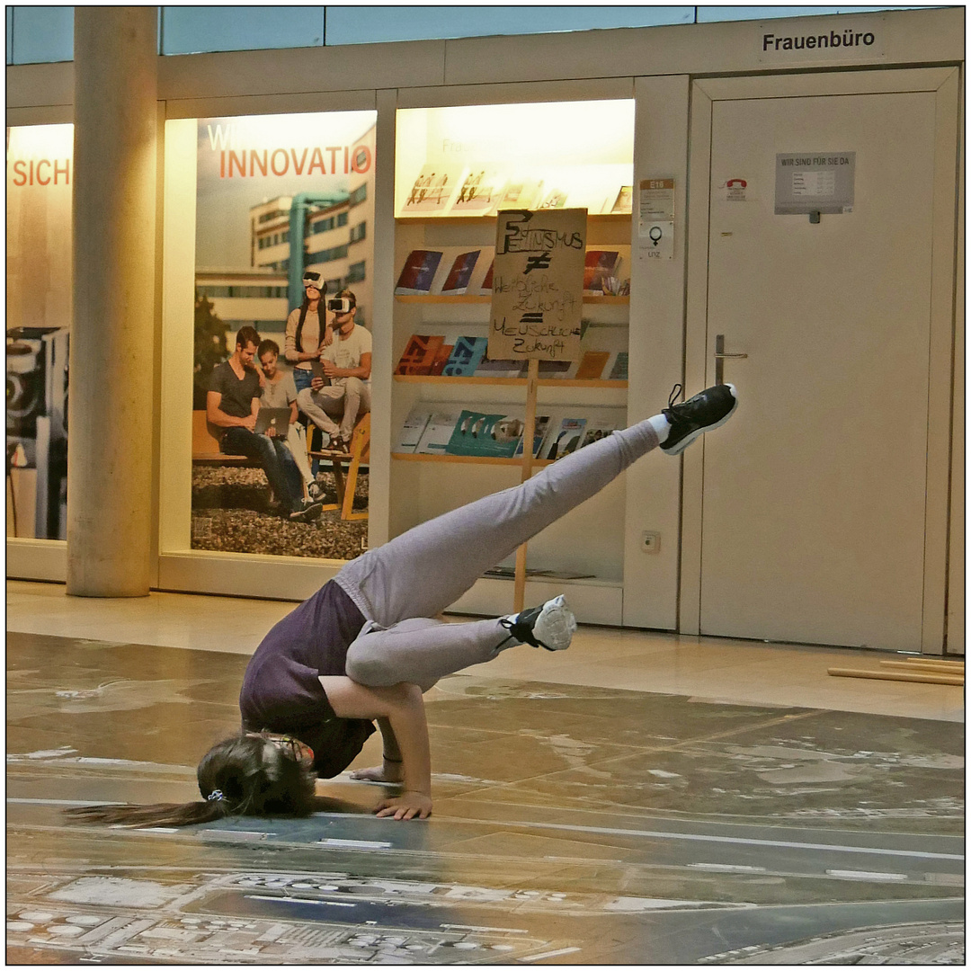 break dancing girl