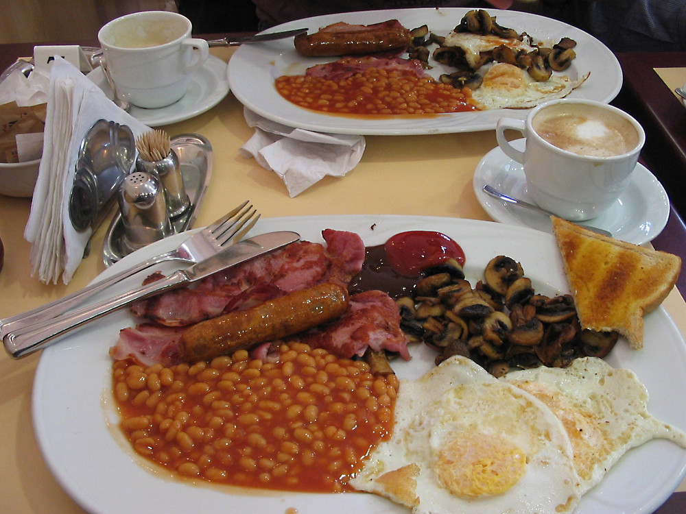 Breakfast im Cafe Zamazingo in London 2005